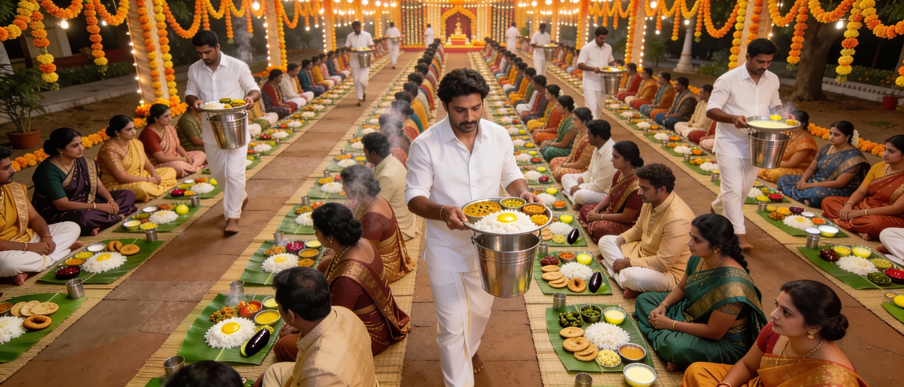 Traditional South Indian bhojanam